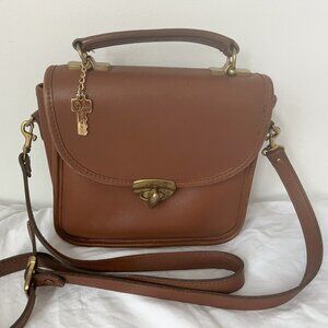 Jack Georges brown leather classic crossbody